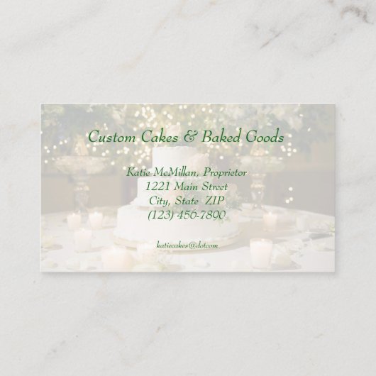 Cartes de visite--Gâteau (Dos)