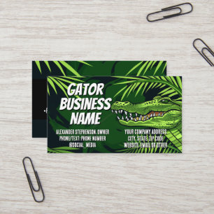 Cartes de visite Gator Logo Alligator Entrepreneur