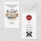 Cartes de visite généraux (Devant / Derrière)