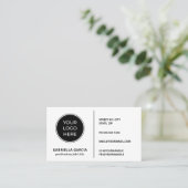 Cartes de visite génériques à design simple blanc (Debout devant)