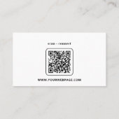 Cartes de visite génériques à design simple blanc (Dos)