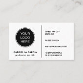 Cartes de visite génériques à design simple blanc (Devant)