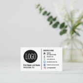 Cartes de visite génériques blanches simples avec  (Debout devant)