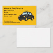 Cartes de visite génériques simples pour chauffeur (Devant / Derrière)