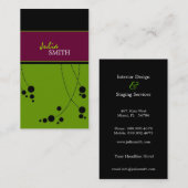 Cartes de visite géniaux de points (Devant / Derrière)