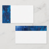 Cartes de visite géométriques bleus/blancs (Devant / Derrière)