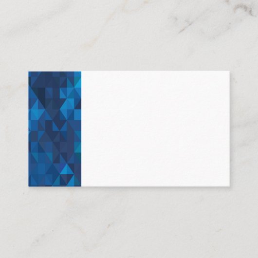 Cartes de visite géométriques bleus/blancs (Devant)