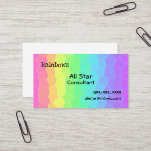 Cartes de visite géométriques de dégradé arc-en-ci