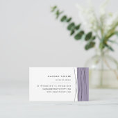 Cartes de visite géométriques modernes | Grey Lila (Debout devant)