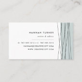 Cartes de visite géométriques modernes | Jade gris (Devant)