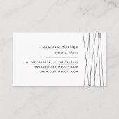 Cartes de visite géométriques modernes | Noir et b (Devant)