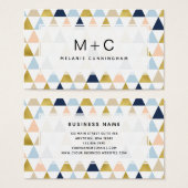 Cartes de visite géométriques Monogrammes (Devant & derrière)