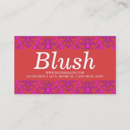 CARTES DE VISITE GIRLY DE DAMASSÉ (Devant)