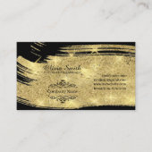 Cartes de visite Gold & Black Elegant avec Modèle (Devant)