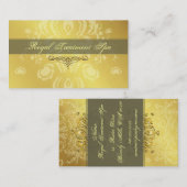 cartes de visite Gold Damask (Devant / Derrière)