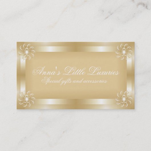Cartes de visite Gold Frame de luxe (Devant)