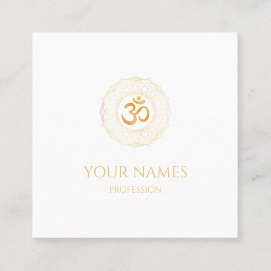 CARTES DE VISITE: GOLD MANDALA + OHM  (Devant)