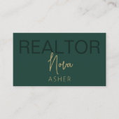 Cartes de visite Gold Real Estate Agent avec code  (Devant)