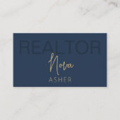 Cartes de visite Gold Real Estate Agent avec code  (Devant)