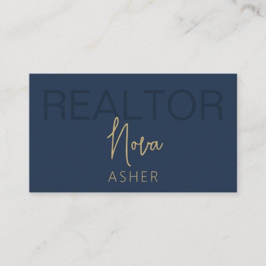 Cartes de visite Gold Real Estate Agent avec code (Devant)