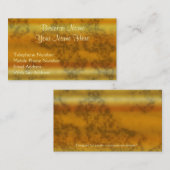 Cartes de visite Golden Metallic-Effet III (Devant / Derrière)