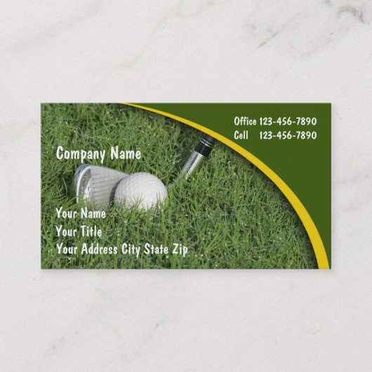 Cartes de visite Golf (Devant)