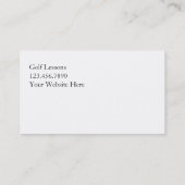 Cartes de visite Golf (Dos)