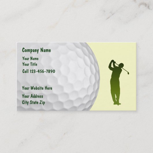 Cartes de visite Golf (Devant)