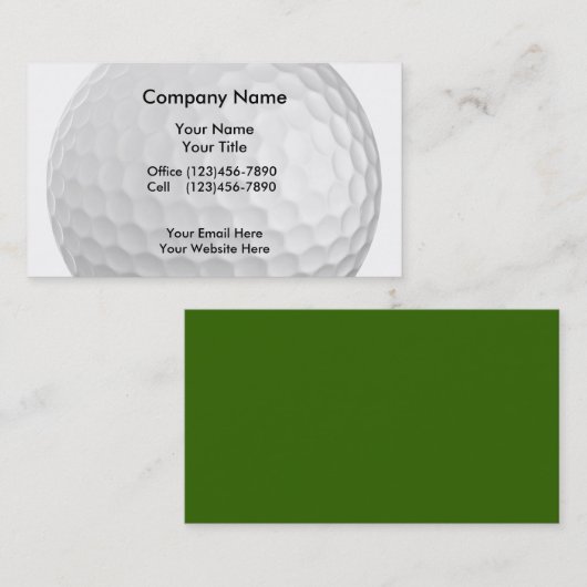 Cartes de visite Golf (Devant / Derrière)