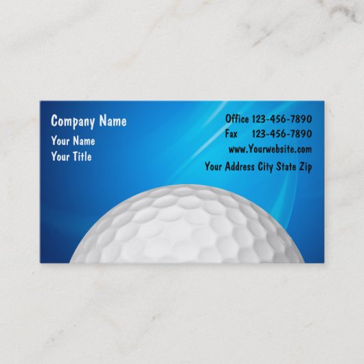 Cartes de visite Golf (Devant)