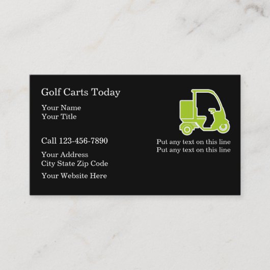 Cartes de visite Golf (Devant)