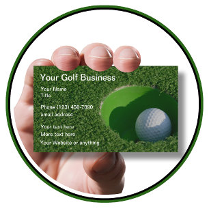 Cartes de visite Golf Modern coins arrondis