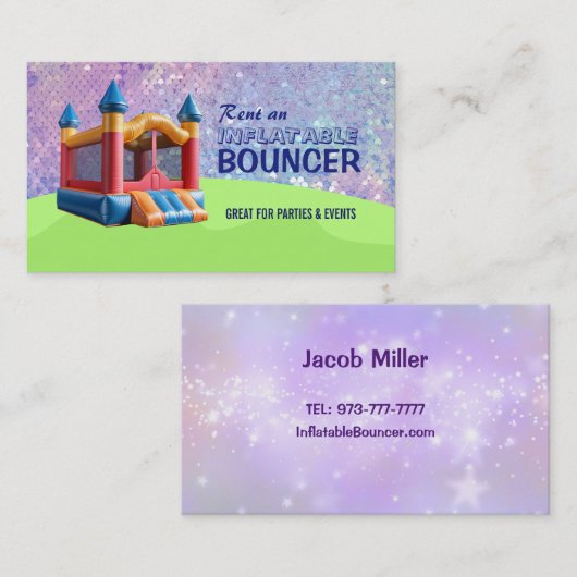 Cartes de visite gonflables (Devant / Derrière)