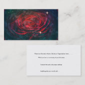 Cartes de visite gothiques de rose rouge-foncé (Devant / Derrière)