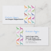 Cartes de visite Grand Danois (Devant / Derrière)