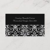 Cartes de visite grands noirs de monogramme (Dos)