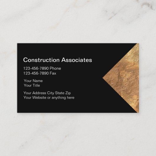 Cartes de visite Granite Construction (Devant)