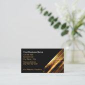 Cartes de visite graphiques Abstraits cool Gold (Debout devant)