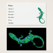 Cartes de visite Green Gecko (Devant & derrière)