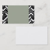 Cartes de visite Green/Grey Chevron (Devant / Derrière)