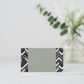 Cartes de visite Green/Grey Chevron (Debout devant)