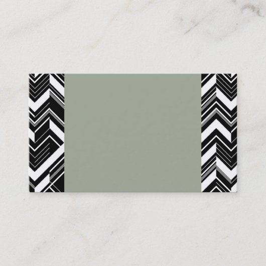 Cartes de visite Green/Grey Chevron (Devant)