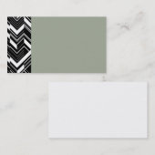 Cartes de visite Green/Grey Chevron (Devant / Derrière)
