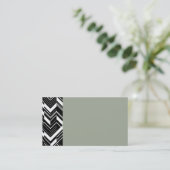 Cartes de visite Green/Grey Chevron (Debout devant)