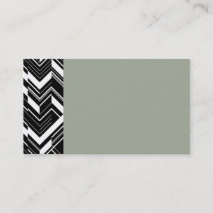 Cartes de visite Green/Grey Chevron