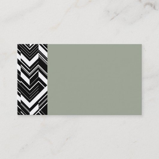Cartes de visite Green/Grey Chevron (Devant)
