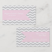 Cartes de visite Grey Chevron (Devant / Derrière)