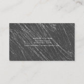 Cartes de visite Grey & Silver Modern Glam Marble  (Dos)