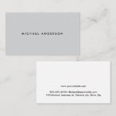cartes de visite gris clair minimaux modernes (Devant / Derrière)