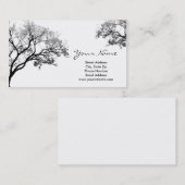 Cartes de visite gris d'arbres (Devant / Derrière)